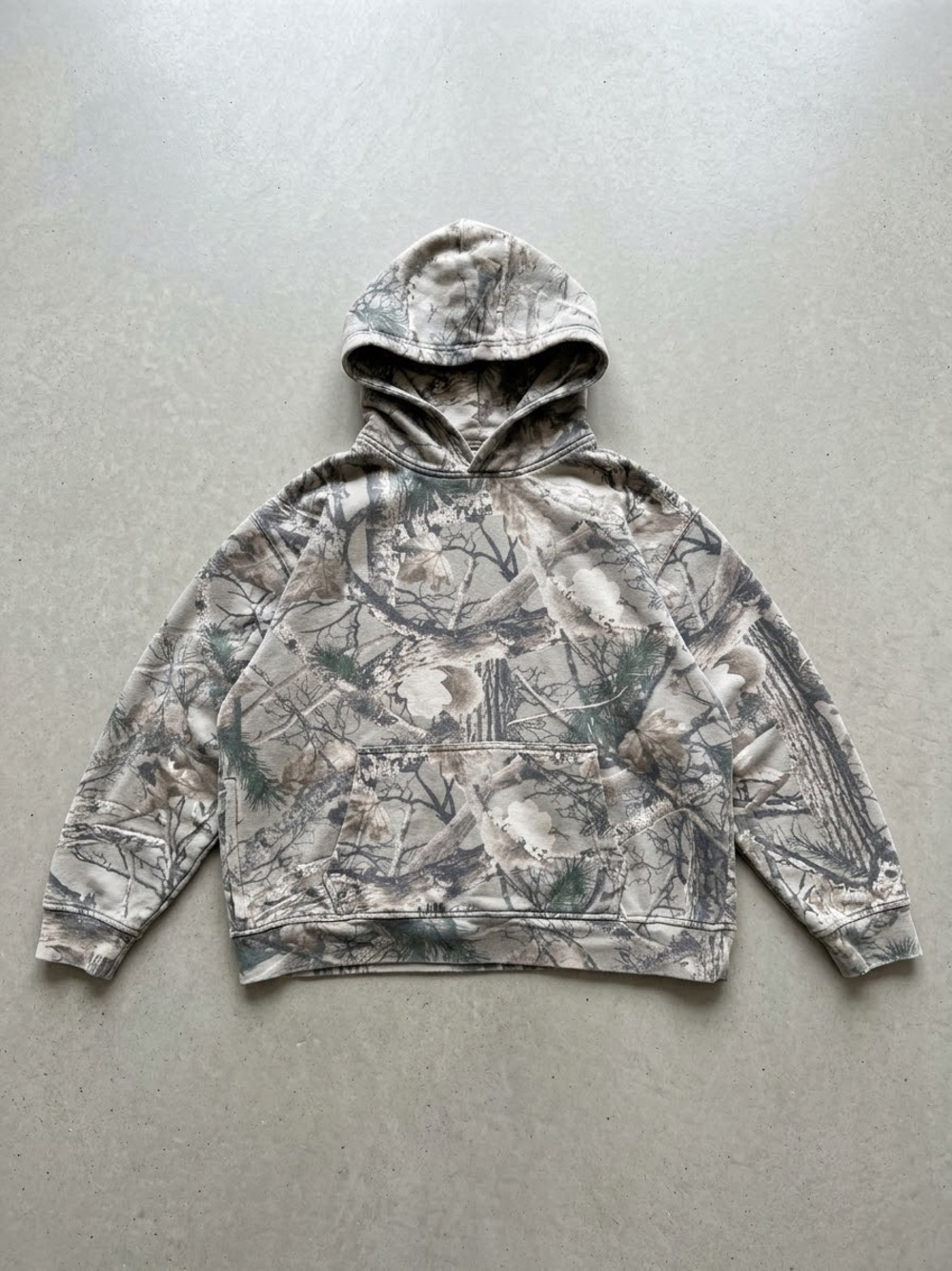 Hollister Men's Hooded Pullover Sweatshirt - Beige Camo